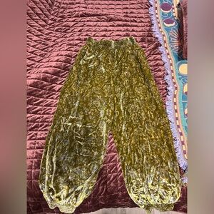 Anthropologie medium velvet harem pants